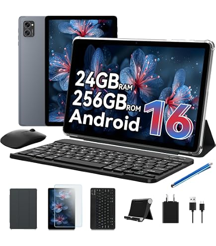 TABWEE T20 Android 16 Tablet with Keyboard and Pen - 24GB RAM +