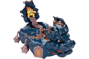 JAKKS PACIFIC Super Mario Movie - Mini Playset Deluxe wave 2 isola di Bowser con esclusivo personaggio di Bowser alto 6 cm e botola per la fuga. Direttamente dal film! Per bambini e collezionisti.