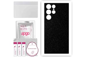 apgo Skins folia naklejka skórka strukturalna na TYŁ do Samsung Galaxy S24 Ultra - Czarny Pastel Matowy Chropowaty Baranek