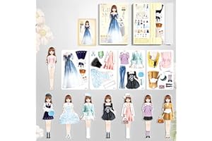 DOANDCAN Magnetic Dress Up Baby Paper Dolls, Magnetic Princess Dress Up Paper Doll Set, Magnet Dress Up Games for 3+ Year Old Girls Toddler (H)