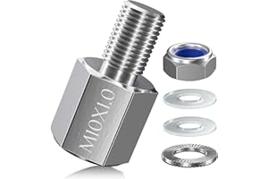 NICEDACK Fahrrad Achsadapter für Achsgewindegröße M10 x 1,0 Vollachse, Universal Fahrrad Anhänger Kupplungs Adapter