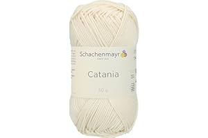 Schachenmayr Fils À Tricoter À La Main Catania, 50G Creme 11,5 x 5,2 x 6 cm, crème