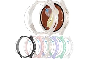 HAANILKYI [6+6 Stück Displayschutzfolie für Samsung Galaxy Watch 7 40mm, wasserdichte Schutzhülle mit gehärtete Displayschutzfolie für Galaxy Watch 7
