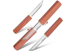 Japaknives Jagdmesser Outdoor 2 in 1 Doppelmesser D2 Stahl Survival Messer Japanisches Tanto Messer für Camping, Wandern Geschenke für Männer