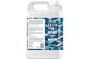 Faith In Nature Natural Fragrance Free Body Wash, Sensitive, Vegan & Cruelty Free, No SLS or Parabens, 5L Refill Pack
