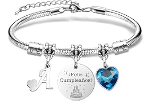 Yumioxa Pulsera De Cumpleaños De Mujer Para Su Regalo Sorpresa Pulsera Para Su Niña Pulsera Feliz Cumpleaños Celebración Regalo Para Hija,Amiga, Hermana,Joyería De Madre