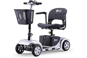 Discover Mobility Rider 4mph Portable Mobility Scooter with Splitting Function 12AH (Silver)