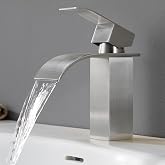 CECIPA Bathroom Faucet, Waterfall Basin Faucet, Stainless Steel Bathroom Faucet, Hot and Cold Water Basin Faucets Single Hand