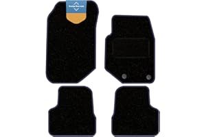 PRESTIGE FLOOR MATS LTD Prestige Mats, Fully Tailored Car Floor Mat Fits MOKKA 2021-, CARPET, BLUE STITCH, Anti Slip Mat-Non Slip Car Floor Mat with Black Edging