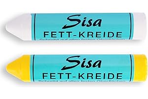 ‎TOOL & TREE Tool & Tree SISA Fettkreide Set Gelb & Weiß – robuste Reifenkreide für Werkstatt, Metall & Reifenmarkierung – wasserfest, abriebfest, temperaturbeständig – präzise Markierkreide für raue Oberflächen