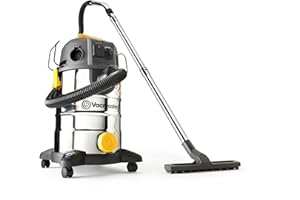 Vacmaster Wet & Dry Vacuum Cleaner 30L with Push Clean Filter. 240V L Class Industrial Dust Extractor. 1400W Motor, Power Take Off & HEPA 13 Filtration. For Commercial & Professional Use