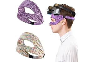 FASBET 2 sztuki VR Eye Mask VR Face Cover opaska przeciwpotowa opaska przeciwpotowa z regulacją rozmiaru do VR Sweat Band odprowadzająca wilgoć, do Virtual Reality Oculus Quest 2 Go HTC PS VR Games
