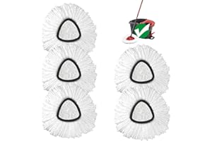 KOOLSTUFFS Mop Head Replacement, 5 Pack Mop Head Compatible for Vlieda Triangle Swivel Mops, Microfiber, Deep Cleaning, Machine Washable and Easy to Replace