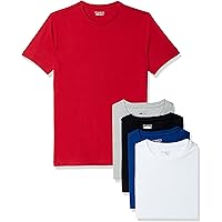 Amazon Brand - Symbol Men's Solid Regular Fit Half Sleeve Cotton T-Shirt (Combo Pack of 5)