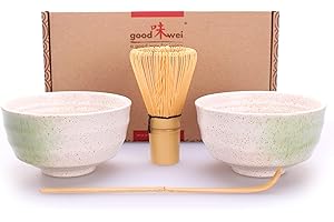 Goodwei Japonaise Ensemble de deux à Thé Matcha (Shiro), Céramique, 2x 180 ml
