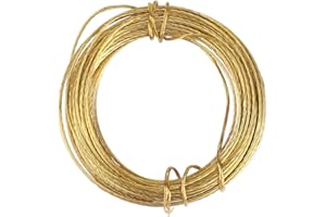 SUZEYEN Upgraded Brass Picture Hanging Wire 33ft (10m) – Heavy Duty Frame Wire Cord for Wall Decor, Mirrors, Artwork – Flexible & Strong Support Up to 30 lbs