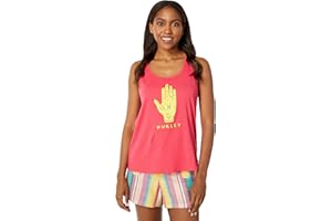 Hurley Handsy Washed Racer Back Tank T-Shirt Mujer