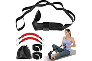 TUFA Sangle d'étirement Yoga+Bande Élastique Fitness,Foot Stretcher Fitness Strap Extensible D'entraînement Elastique Bande pour Le Ballet la Danse, Kinésithérapie,Flexibilité des Jambes