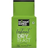 Mohan Impex 500gm Instant Dry Yeast for Baking Breads,Pizza and Naan [HoReCa Pack]