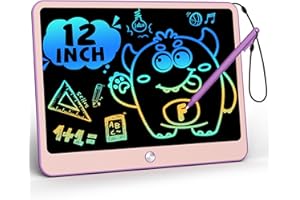 TEKFUN 12 Pouces Tableau d'écriture LCD Enfants Jouets Educatif, Tablette Dessin Enfants Ardoise Magiqu Coloré, Cadeaux D'Anniversaire Noël Pour Les Filles Et Garçons de 3 4 5 6 7 Ans (Violet)