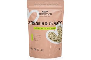 PLANET HEMP SUPERFOOD Biologica Semi Di Canapa Decorticati 1000 g | Spuntino Salutare Ricco di Omega 3, 6 Vegano, Proteine Piante I Regime Alimentare Cheto, Senza Glutine | Hulled Shelled Hemp Seeds (1 Confezion da 1kg)