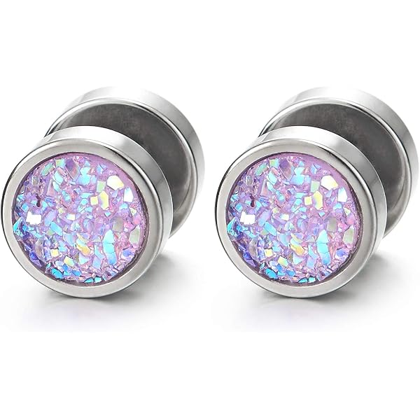 2 Pezzi Nero Clip-on Orecchini a Cerchio, Orecchini da Uomo Donna, Ear Cuff, Acciaio Inossidabile
