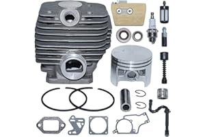AUMEL 1119 020 1202 Kit pistone cilindro da 52 mm per motosega Stihl MS380 038 con Linea filtro aria olio combustibile.