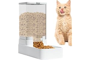 XIIXUUJ Distributeur Croquettes Chat Automatique, Ensemble De Mangeoires pour Animaux De Compagnie, Mangeoire Automatique pour Chien Et Chat par Gravité,Distributeur d'eau pour Chiens Et Chats, 3,8 L