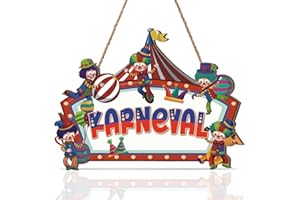 CHDITB Bunt Karneval Wanddeko,Zirkus Clown Deko Karneval Hängend,Fasching Haustür Türdeko,Mehrfarbig Fiesta Dekorations,Clown Deko Kinderzimmer, Fasching Party Supplies Dekoration