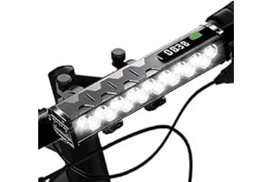 SIUYIU Bike Lights, 17 Lamp Beads 4800 Lumen LED Bicycle Lights, 10000mAh Rechargeable Bicycle Accessories, 4 Modes Front Bike Light, IP65 Waterproof, Suitable for Riding Mountain Night