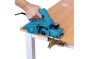 AYNEFY 800W Electric Wood Planer Electric Self-Locking Switch Planer Hand Held Adjustable Cutter Woodworking Power Tool UK Plug 220V