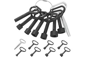 MILLENIUM WORKS 8 Clés Professionnelles Triangles Carrées, Ouverture Compteur Eau EDF-GDF, Armoire/Tableau électrique, Local Technique, coffret/Boitier, Accès Pompier, Purge Radiateur, Outil Plombier/Electricien.