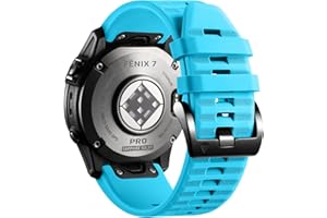 Pasek Laffav kompatybilny z Garmin Fenix 6 Pro/Fenix 6/Fenix 7/Fenix 7 Pro/Fenix 5/5 Plus, silikonowy zamiennik QuickFit 22 mm do Garmin Instinct/Approach S60/S62/Garmin Forerunner 945/935,Niebieski