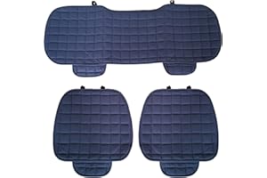 Auto Accessori Lupex Funda de asiento de 3 piezas universal para coche, protección de asiento, 2 delanteras y 1 trasera, protector confort para el coche, cojín interior (azul)