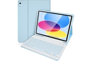 Lively Life Bluetooth Keyboard for iPad 11th Gen. 11-inch 2025/ 10th Generation 10.9 inch 2022, Protective Case with Detachable Wireless Keyboard for iPad 11th/10th Gen, Built-in Pen Holder - Blue