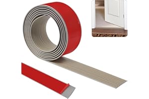 ZTVOWTO 200cm×5cm Bande de seuil, bandes de garniture de porte de tapis,bande de séparation de porte de sol auto-adhésive, bande de garniture de bord(Grain de bois gris)
