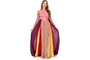 Nasfotim Women Sarah Sanderson Costume Adult Plus Size Dress Mary Sanderson Costume Cosplay Witch Skirt Outfit for Halloween