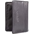 Big Skinny Yorker Leather ID Slim Wallet, Holds Up to 24 Cards, Black