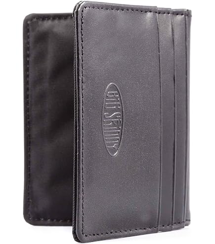 Big Skinny Herren Tri-Fold Slim Wallet Für Bis Zu 25 Karten Schwarz