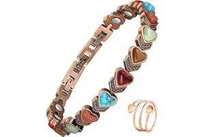 Jecanori 99.99% Pure Copper Magnetic Bracelet for Women,Effective Ultra Strength Ladies Copper Bracelet with Gift Box & Removal Tool