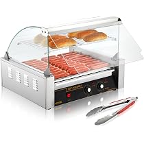 VEVOR Rullo per Hot Dog, 11 Rulli, Macchina per Grigliare Salsicce ...