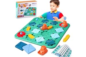 VATOS Logiczna gra logiczna dla dzieci, labirynt z funkcją odciągania, 118 wyzwań i 4 poziomy trudności, gry mózgowe dla chłopców i dziewczynek, 3, 4, 5, 6, 7, 8 lat