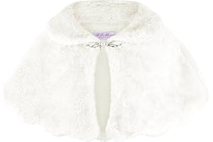 RageIT Girls Faux Fur Shoulder Bridesmaid Cape Tippet Bolero Wrap Shrug