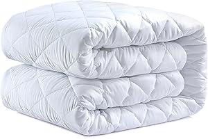 Caroline Shatuik Quilted Queen size mattress protector. Anti allergy - small double mattress protector small double bed cover pad fitted 30 cm deep pockets, Mattress Topper (122x190+30cm)