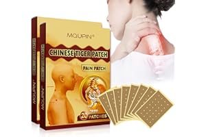 MQUPIN Parches para aliviar el dolor,40 parches de tigre chino, parches de hierbas para la rodilla, espalda, articulaciones, dolor muscular y de cuello.