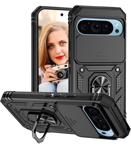 Schutzhülle Für Google Pixel 9 / Pixel 9 Pro - Mit Schiebekamera-Abdeckung, Militärstossfest, Rutschfest, Blau