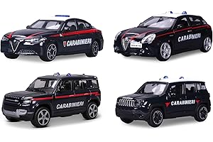 BBURAGO - Auto Carabinieri - Modellino Realistico Auto in Scala 1:43 (Scelta Casuale tra i Modelli Disponibili), Licenza Ufficiale Arma dei Carabinieri, Età consigliata 3+ Anni