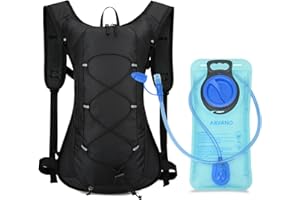 Arvano Mochila Hidratacion, Mochila Correr con Bolsa Agua 2 litros Ligera Mochila Bici para Hombre Mujer, Mochila Agua pequeña para Trail Running Esquiar MTB Maratón Senderismo Ciclismo