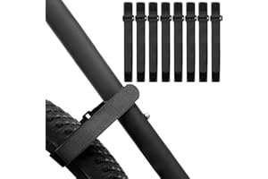 TUCNOEU Bike Rack Straps, 8 Pcs Adjustable Bike Wheel Strap with Hook and Loop, Bikes Wheel Stabilizer Strap, Bikes Tie Down Straps for Rack Car and Wall Mount(Black)
