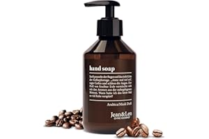 ‎JEAN & LEN Jean & Len Handseife Arabica & Musk, reinigt beanspruchte Hände, für die tägliche Anwendung geeignet, Flüssigseife im Pumpspender, aromatischer Duft, vegan, 250 ml
